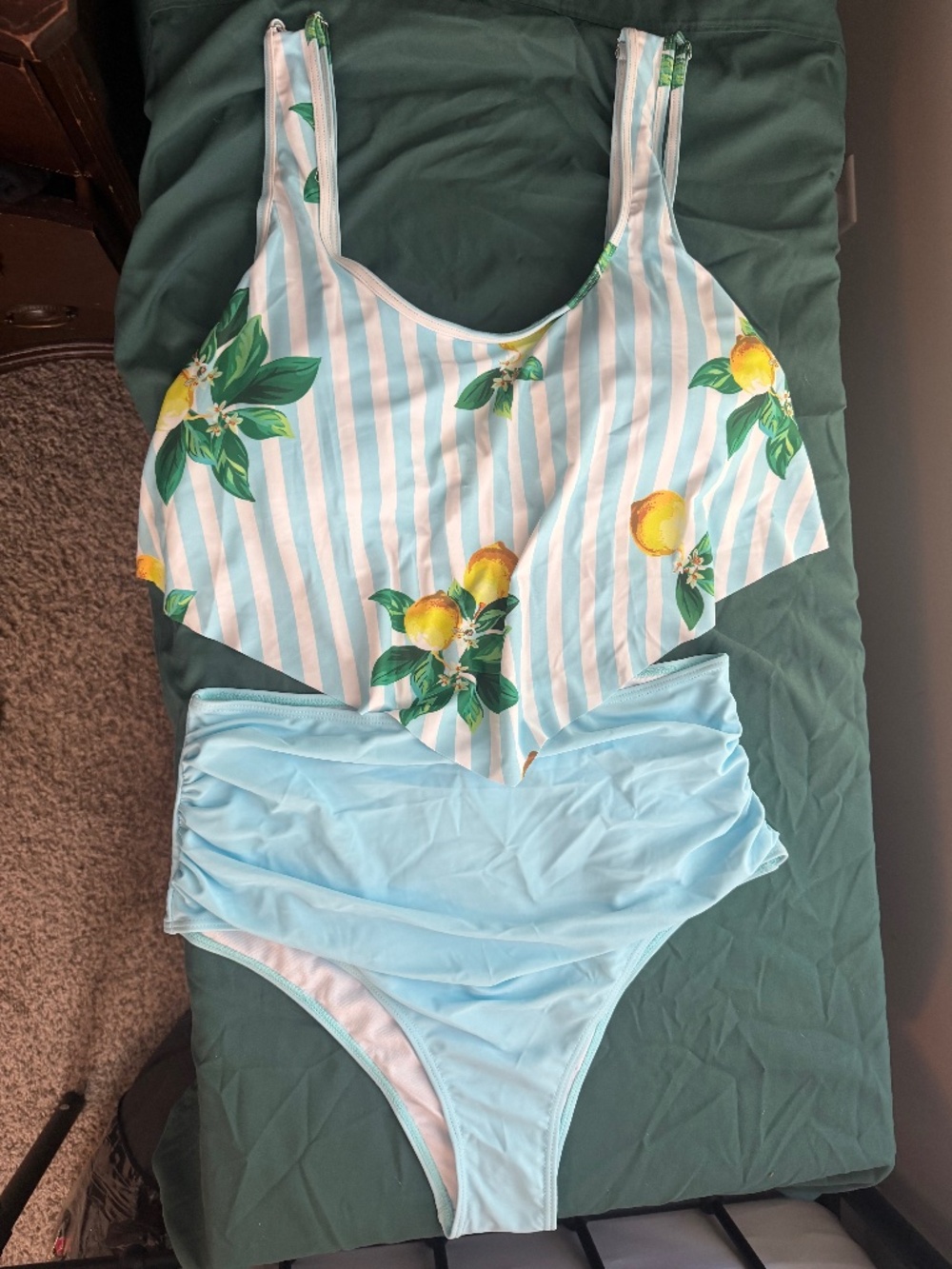 XXL Chic Soul bathing suit two piece set lemons -- NWOT
